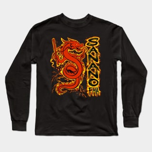 Sanano FMA Dragon Fire Red Long Sleeve T-Shirt